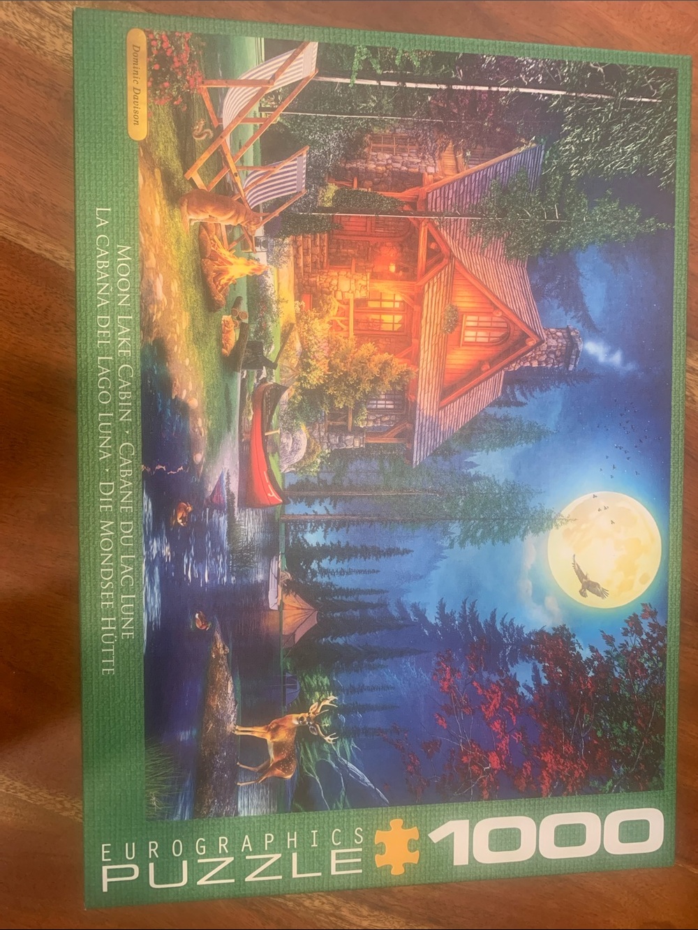 EuroGraphics Moon Lake Cabin 1000-Piece Jigsaw Puzzle - Blue/Green